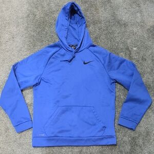 Nike Drifit Royal Blue Hoodie with Black Swoosh